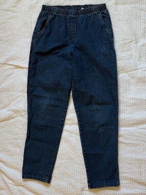 Medium Wash Elastic Waist Jeans